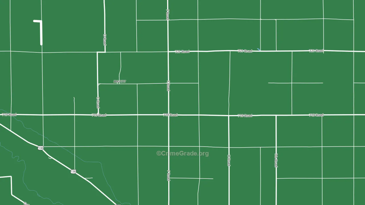 Mascot, NE Map of Vehicle Theft Rates