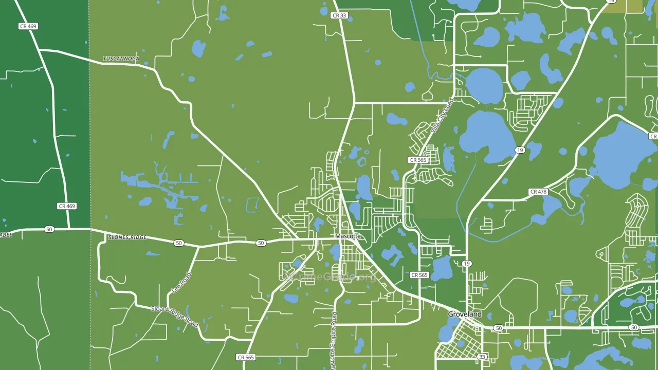 Mascotte, FL Map of Vehicle Theft Rates