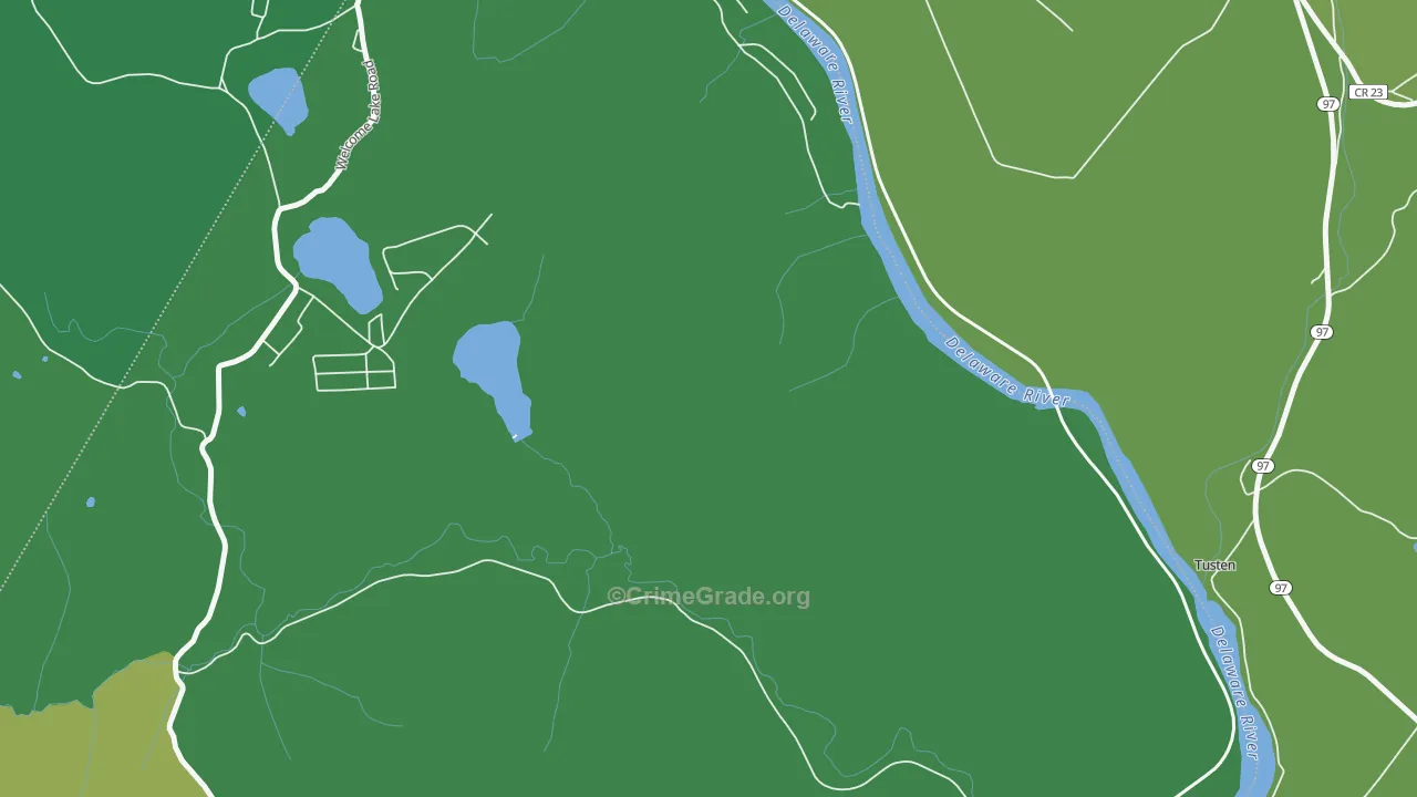 Mast Hope, PA Map of Vehicle Theft Rates