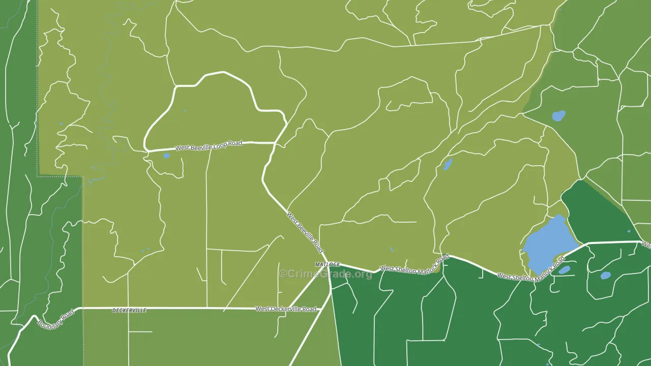 Matlock, WA Map of Vehicle Theft Rates