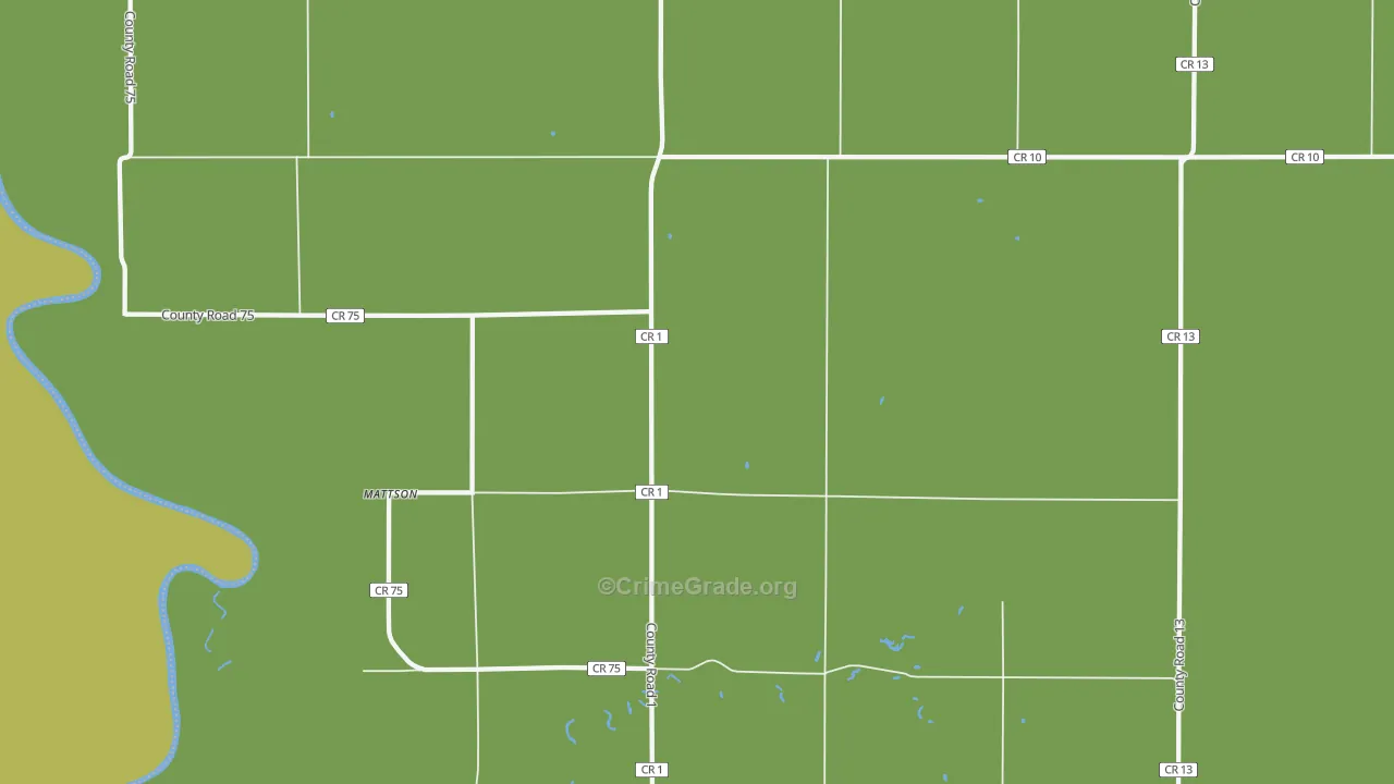 Mattson, MN Map of Vehicle Theft Rates
