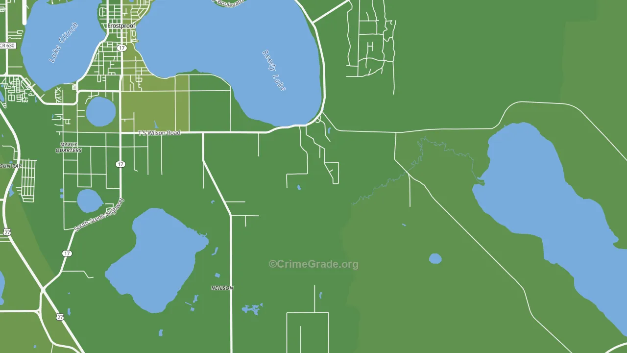 Maxcy Quarters, FL Map of Vehicle Theft Rates