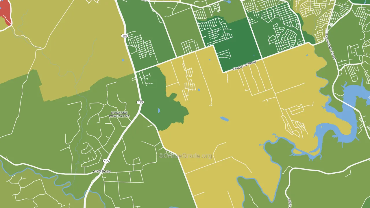 Maxdale, TX Map of Vehicle Theft Rates