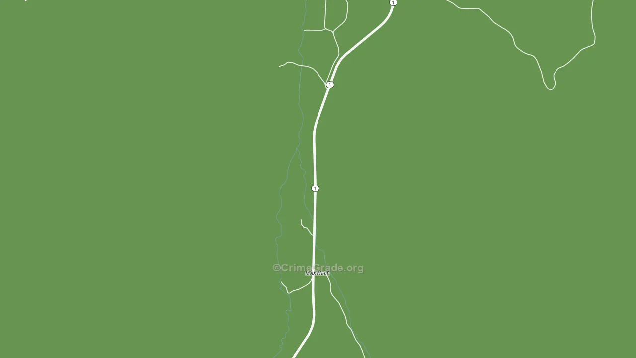 Maxville, MT Map of Vehicle Theft Rates