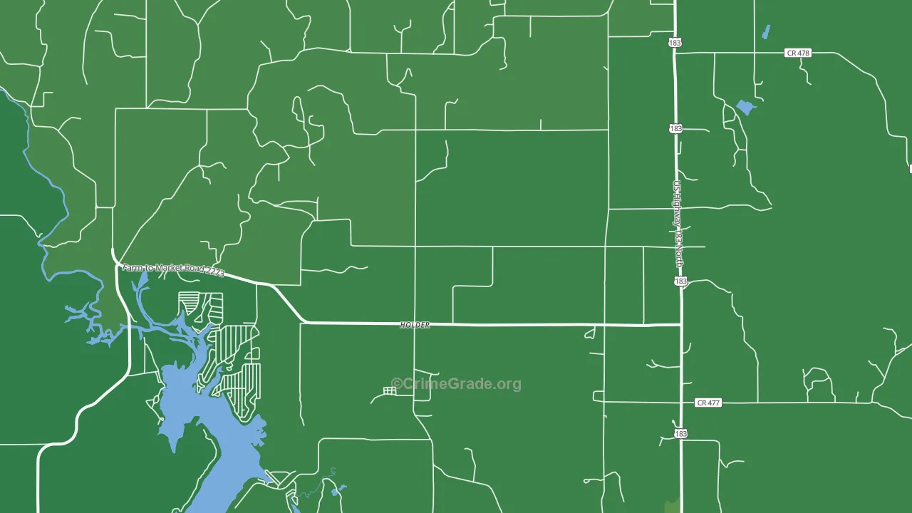May, TX Map of Vehicle Theft Rates