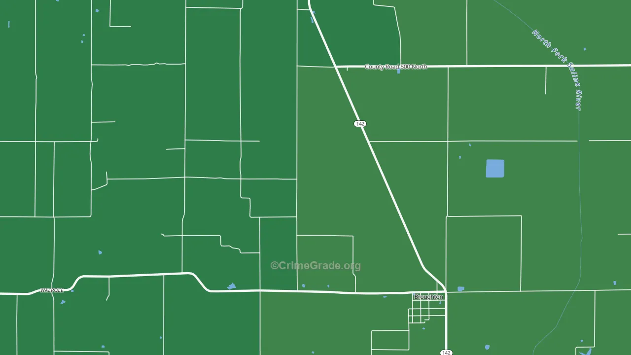 Mayberry, IL Map of Vehicle Theft Rates