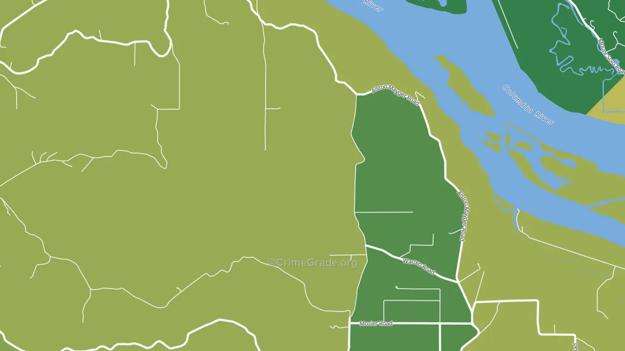 Mayger, OR Map of Vehicle Theft Rates
