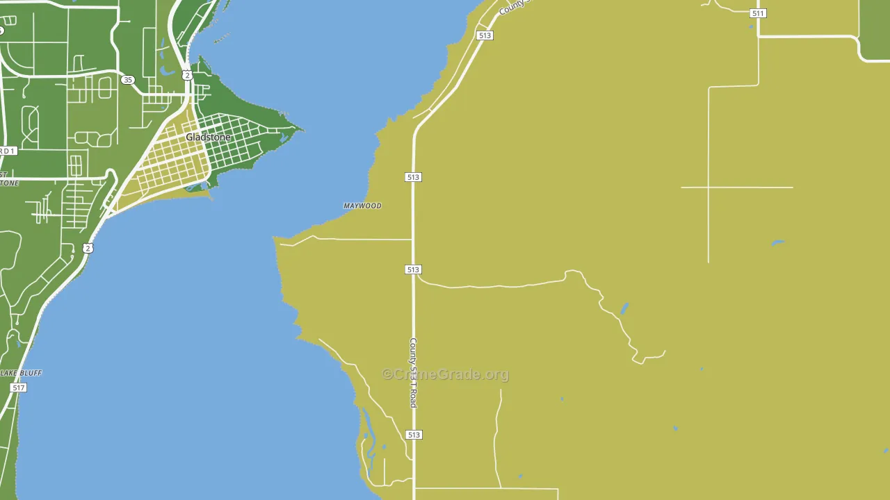 Maywood, MI Map of Vehicle Theft Rates
