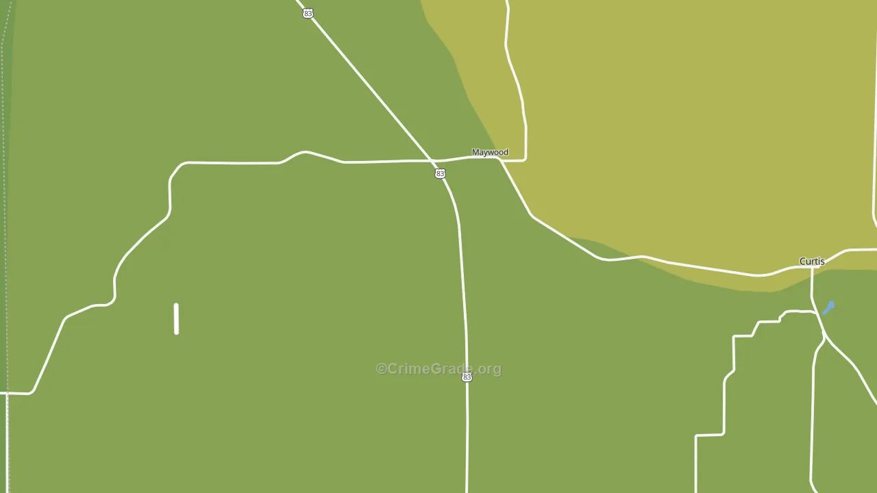 Maywood, NE Map of Vehicle Theft Rates