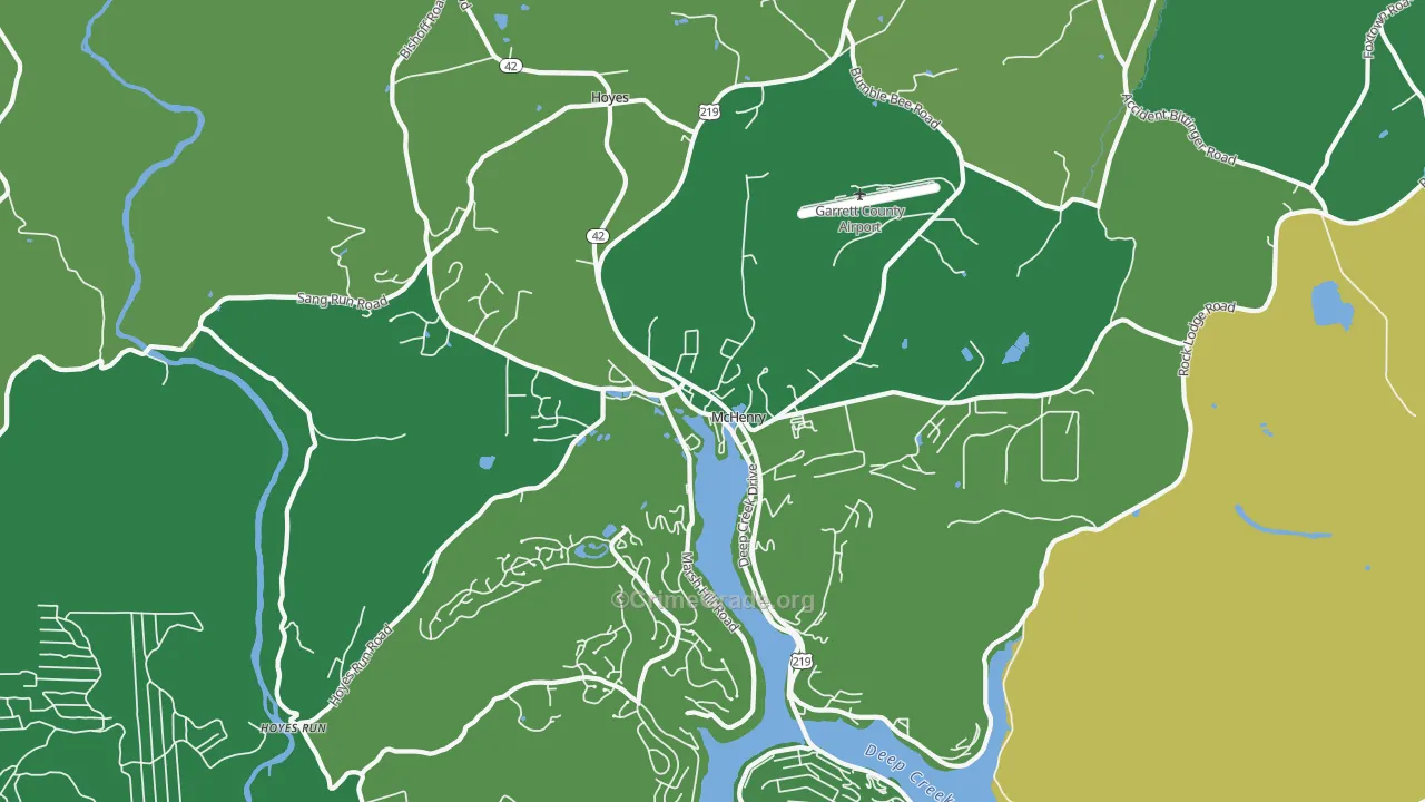 Mc Henry, MD Map of Vehicle Theft Rates