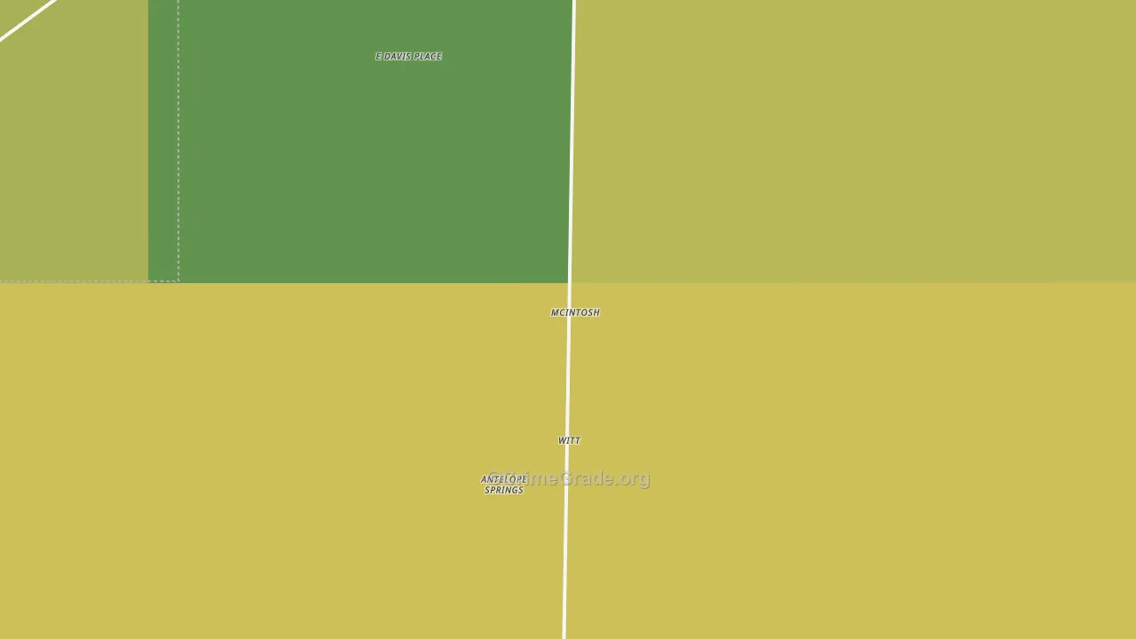 Mc Intosh, NM Map of Vehicle Theft Rates