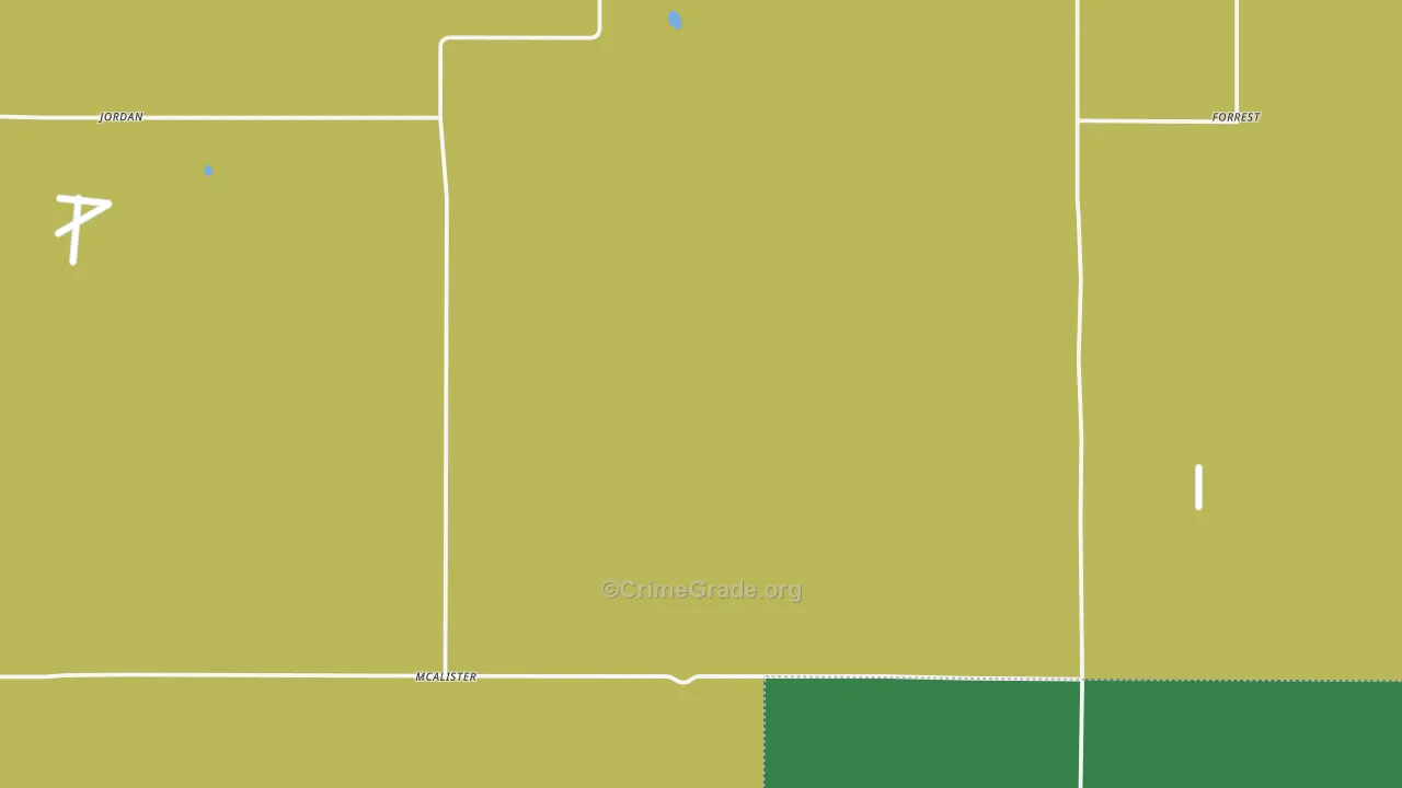 McAlister, NM Map of Vehicle Theft Rates