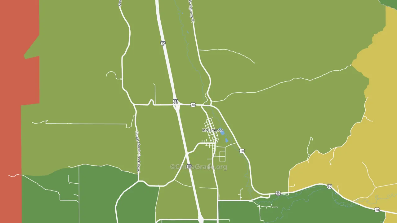 McCammon, ID Map of Vehicle Theft Rates