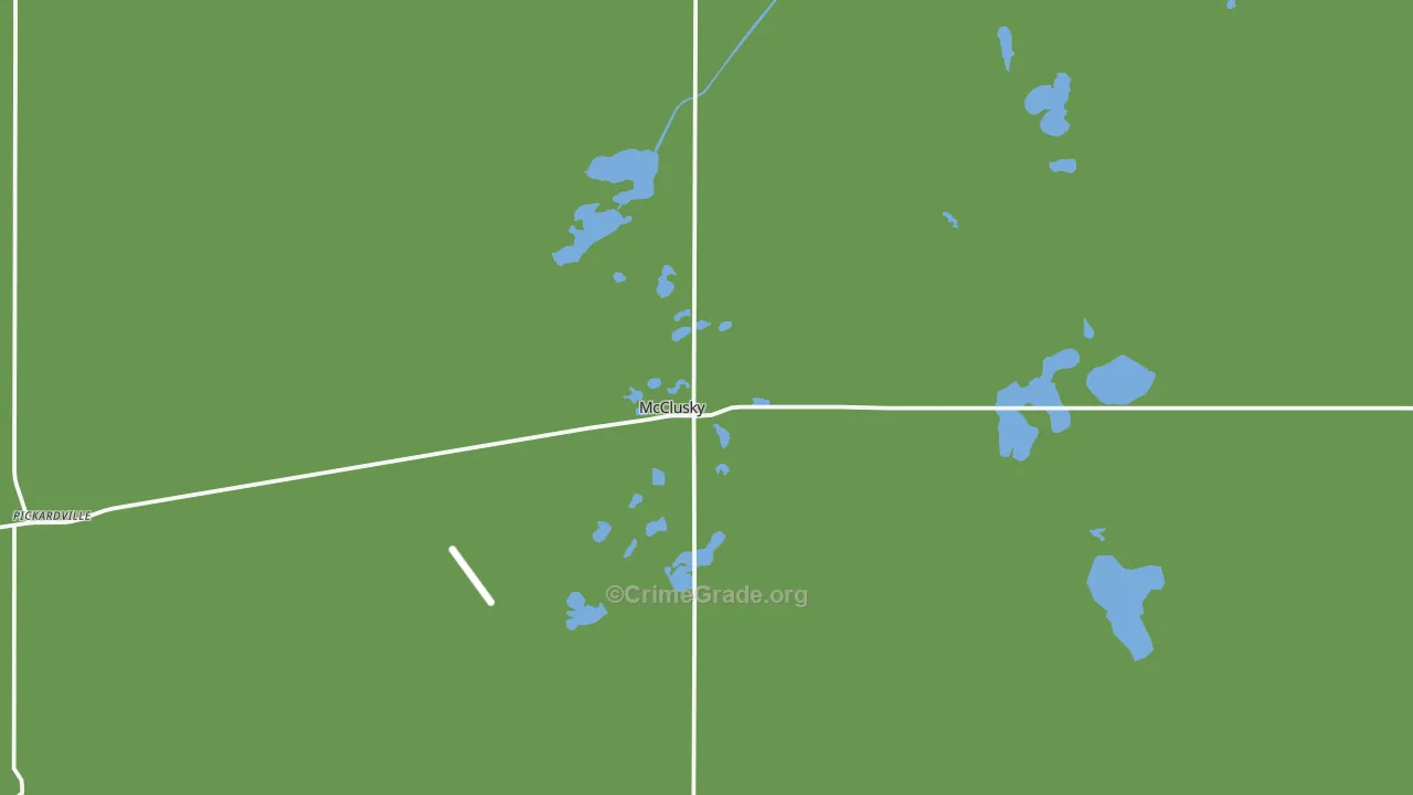 Mcclusky, ND Map of Vehicle Theft Rates