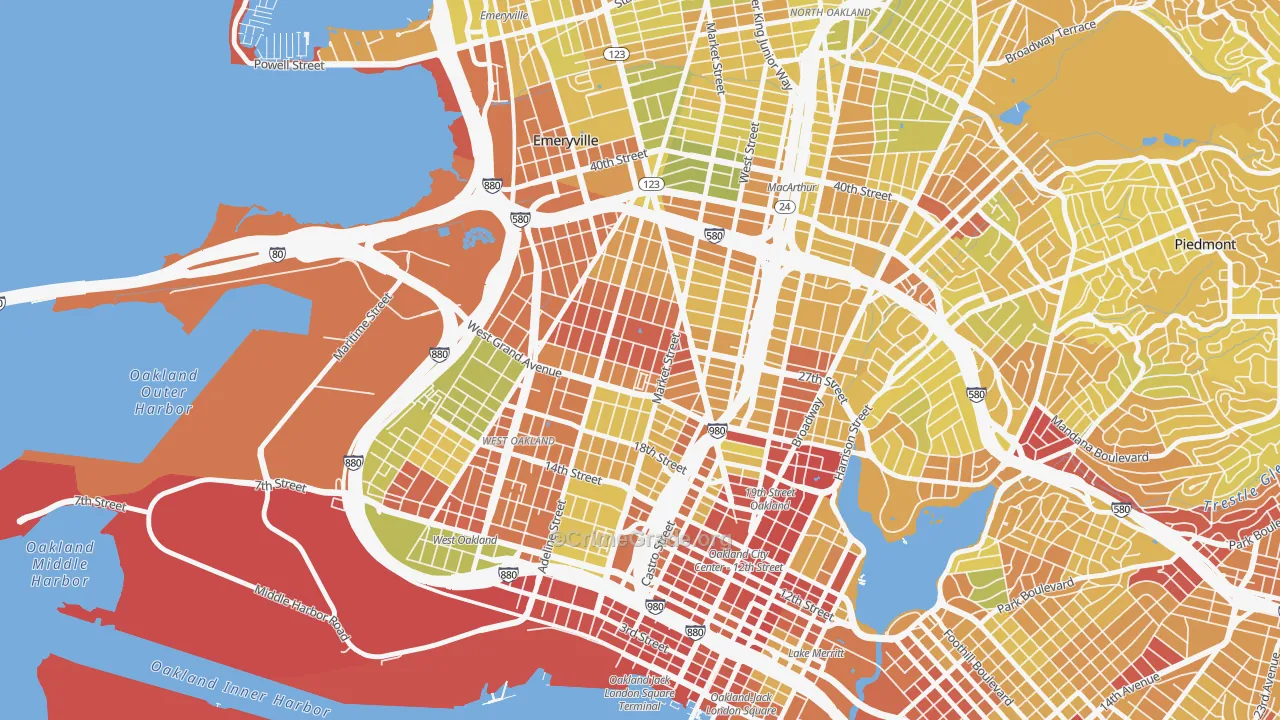 McClymonds, Oakland, CA Map of Vehicle Theft Rates