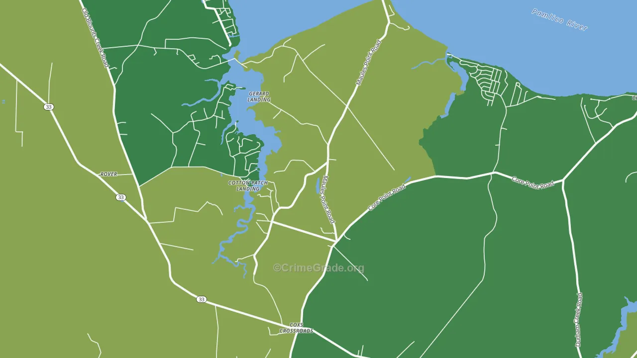 McConnell, NC Map of Vehicle Theft Rates