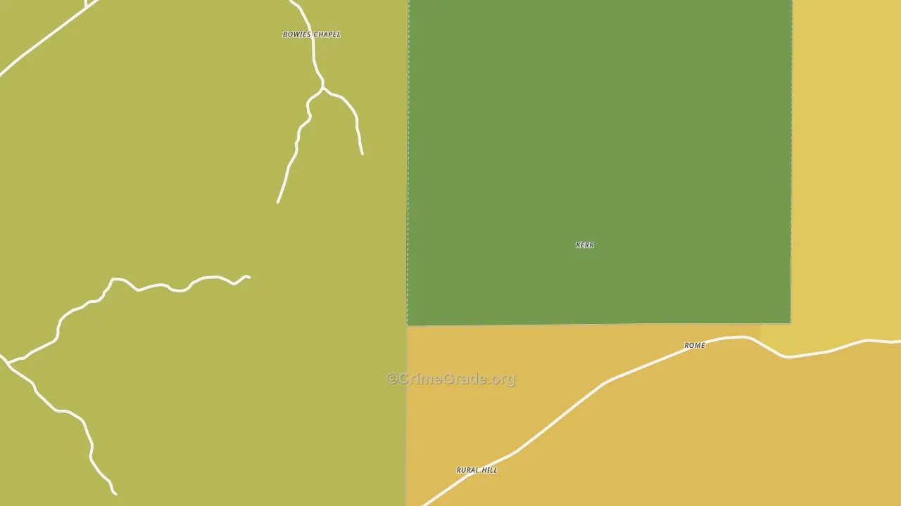 McCool, MS Map of Vehicle Theft Rates