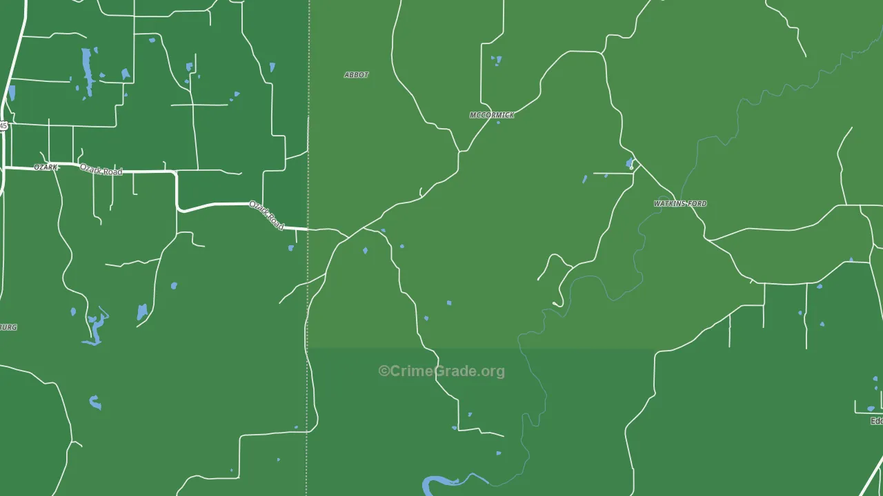 McCormick, IL Map of Vehicle Theft Rates