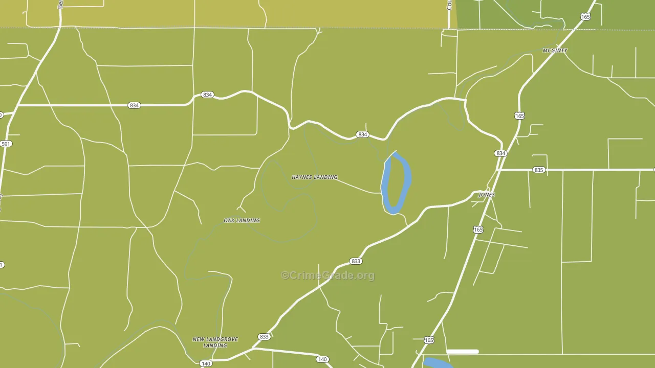 McGinty, LA Map of Vehicle Theft Rates