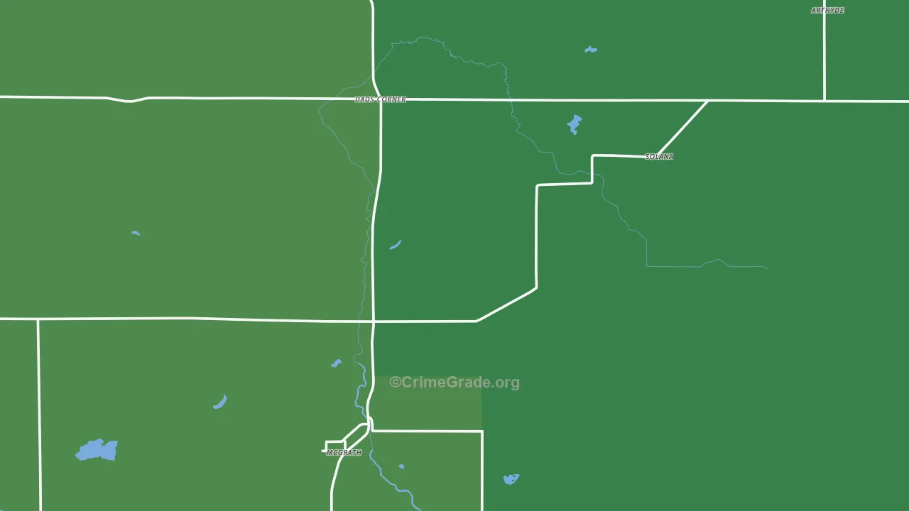 McGrath, MN Map of Vehicle Theft Rates