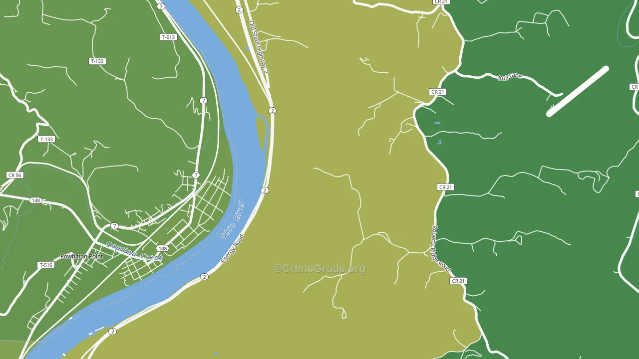 McKeefrey, WV Map of Vehicle Theft Rates