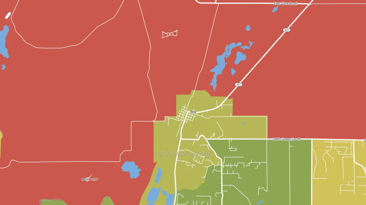 Mckenna, WA Map of Vehicle Theft Rates
