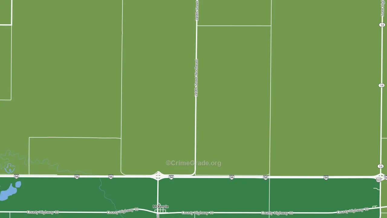 Mckenzie, ND Map of Vehicle Theft Rates