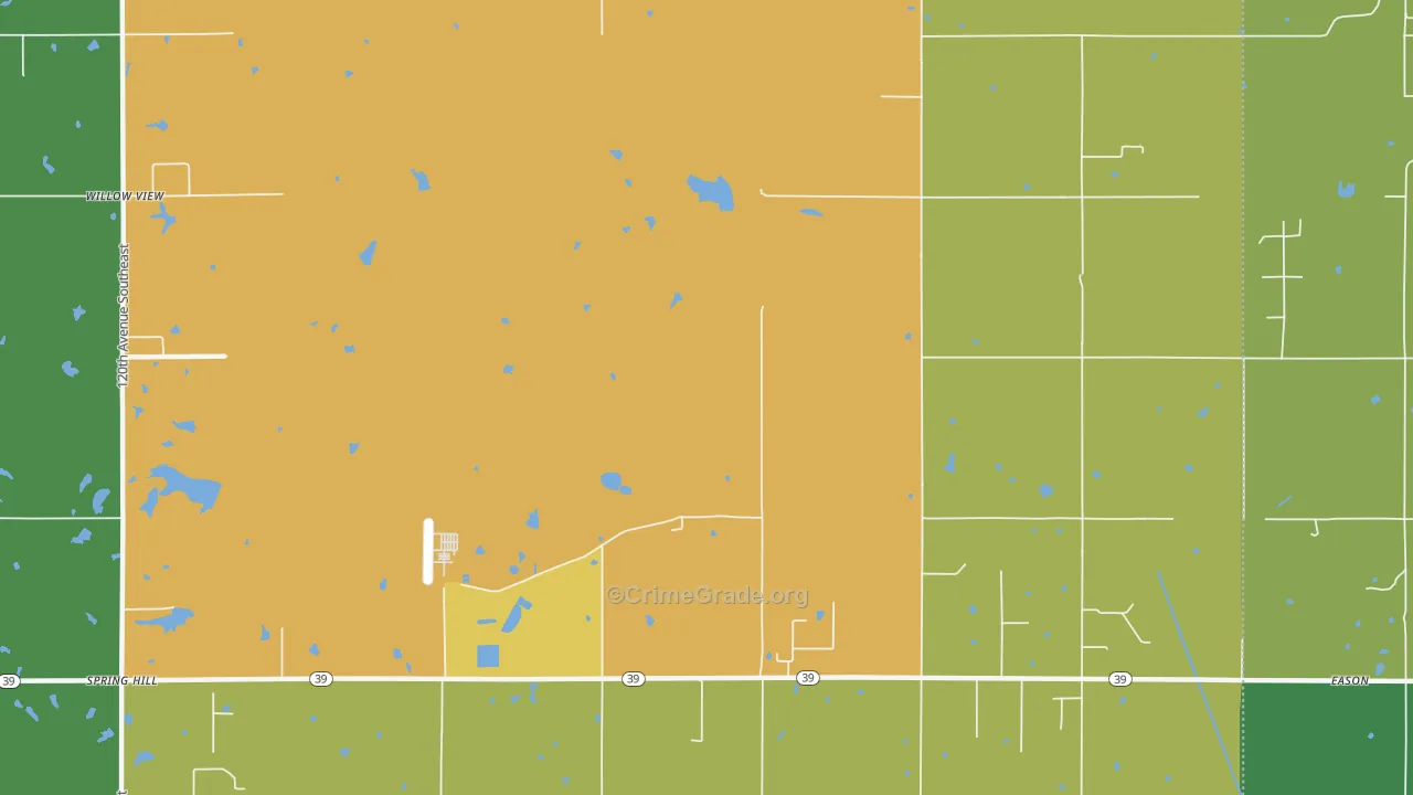 McKiddyville, OK Map of Vehicle Theft Rates