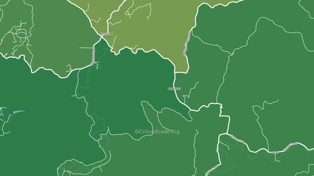 McKinley, OR Map of Vehicle Theft Rates