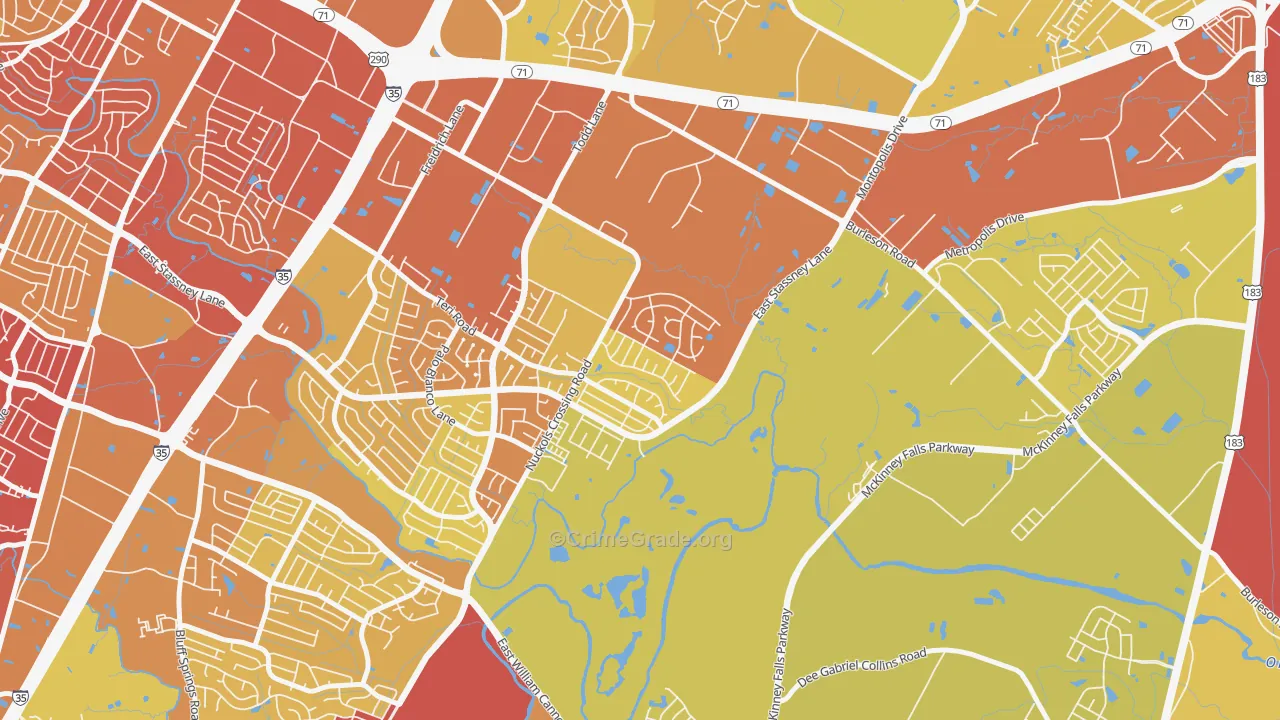 McKinney, Austin, TX Map of Vehicle Theft Rates