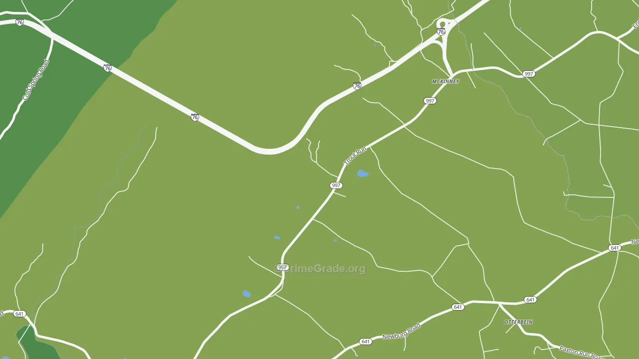 McKinney, PA Map of Vehicle Theft Rates