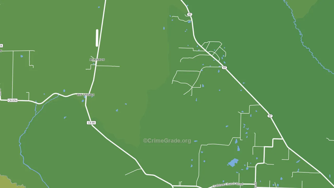 McKinnon, FL Map of Vehicle Theft Rates