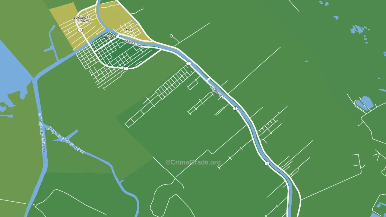 McLeod, LA Map of Vehicle Theft Rates