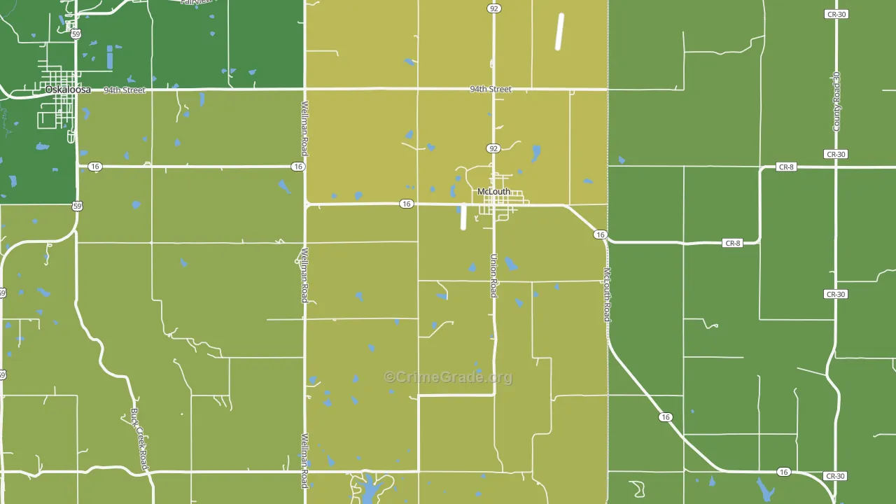 McLouth, KS Map of Vehicle Theft Rates