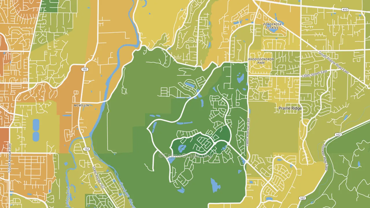 McMillin, WA Map of Vehicle Theft Rates