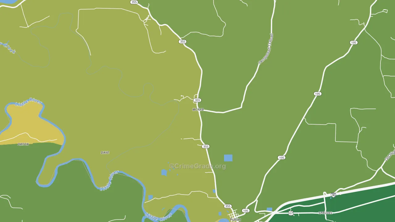 McNab, AR Map of Vehicle Theft Rates