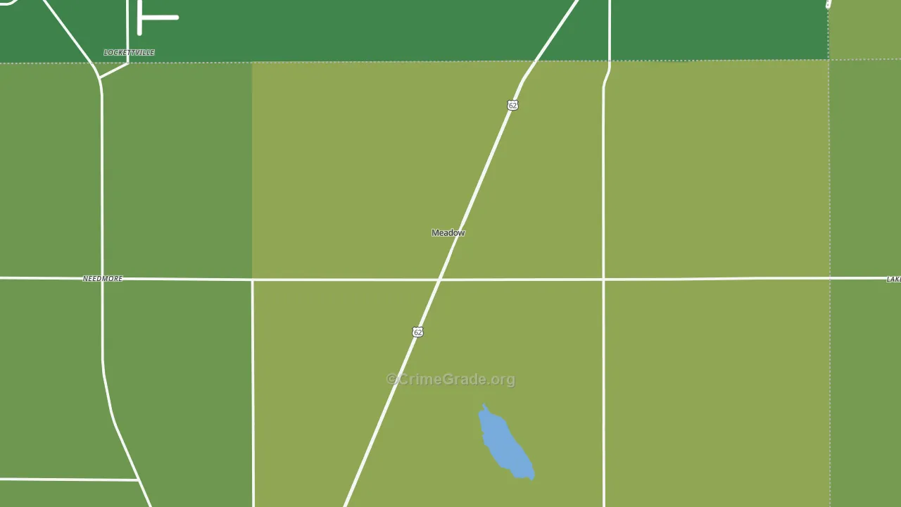 Meadow, TX Map of Vehicle Theft Rates