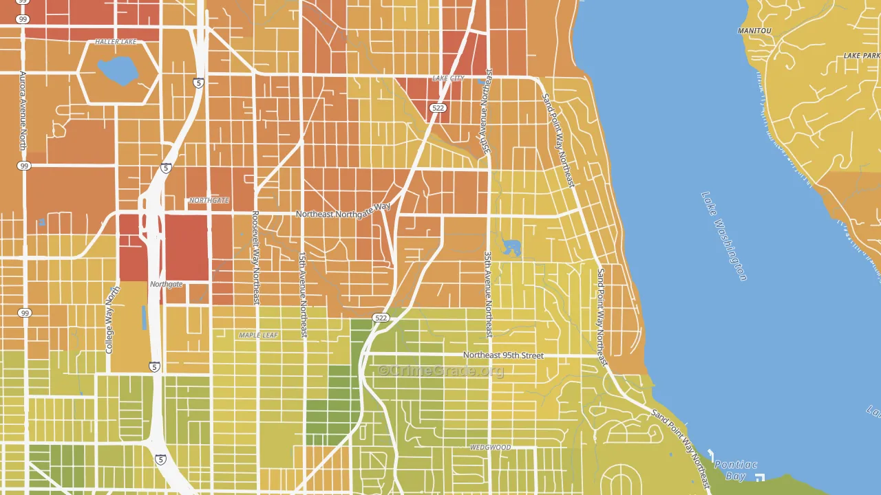 Meadowbrook, Seattle, WA Map of Vehicle Theft Rates