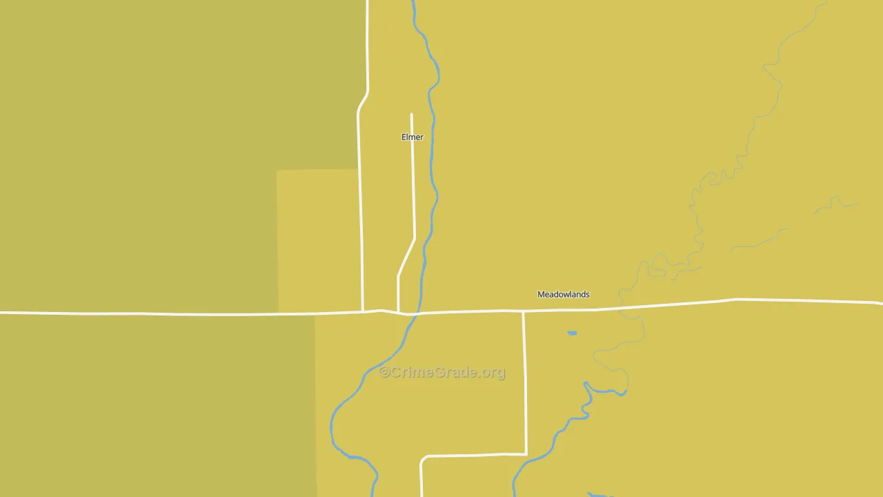 Meadowlands, MN Map of Vehicle Theft Rates