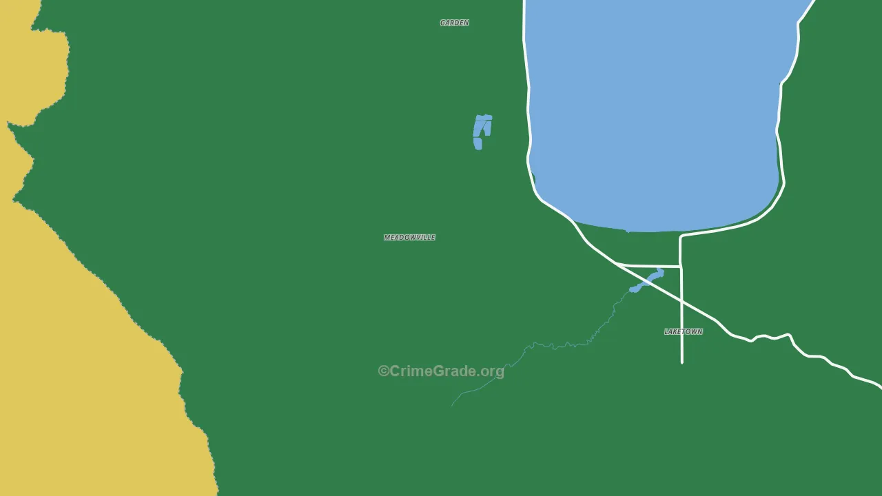 Meadowville, UT Map of Vehicle Theft Rates