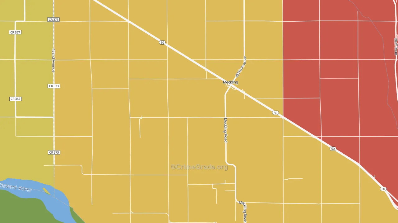 Meckling, SD Map of Vehicle Theft Rates