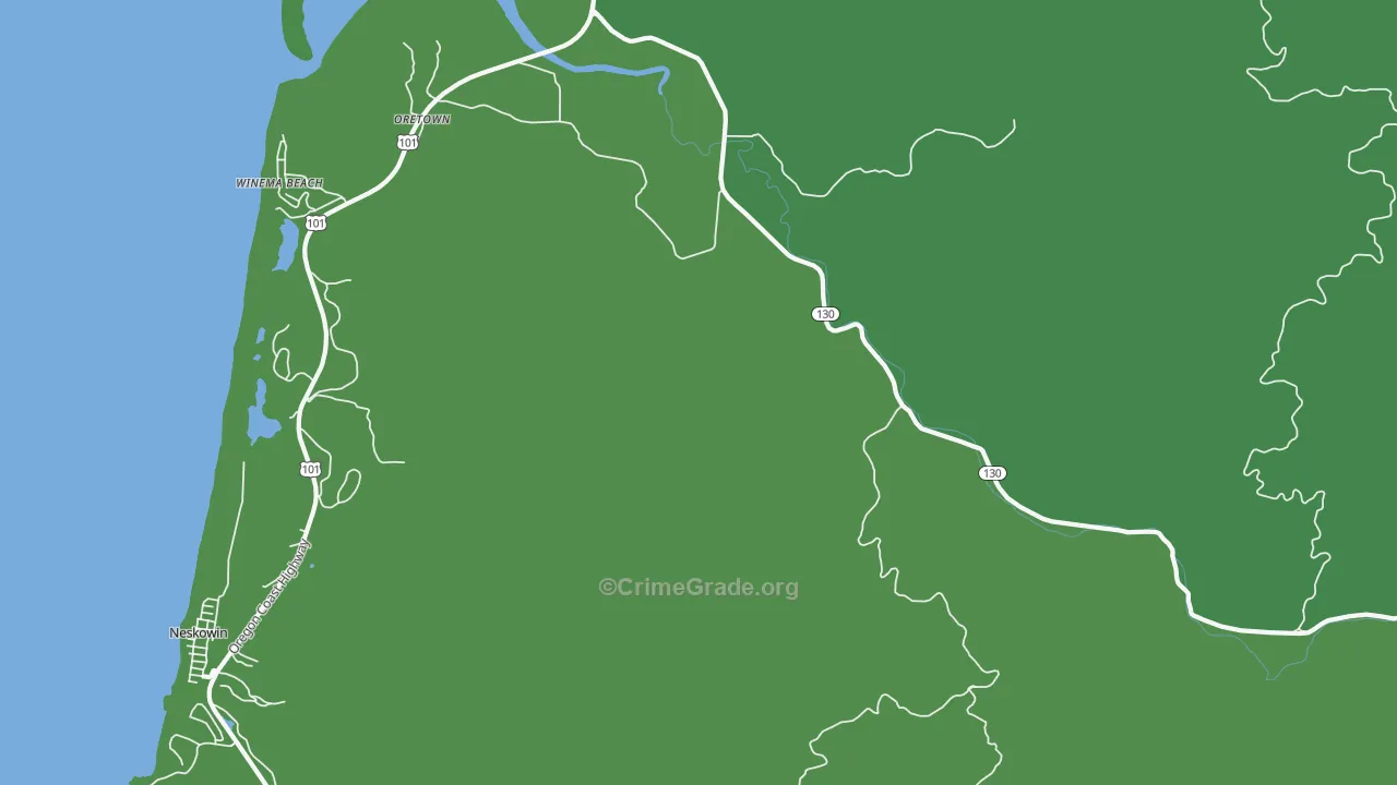 Meda, OR Map of Vehicle Theft Rates