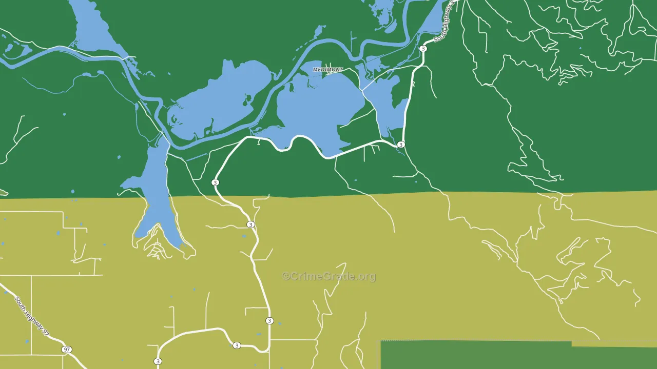 Medimont, ID Map of Vehicle Theft Rates