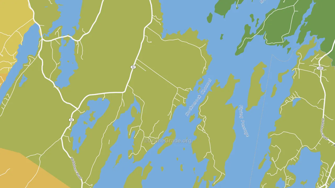 Medomak, ME Map of Vehicle Theft Rates