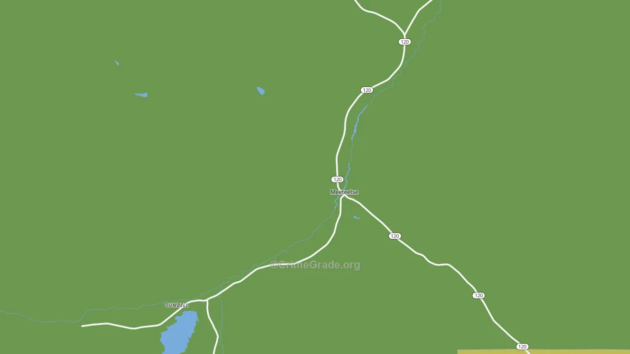 Meeteetse, WY Map of Vehicle Theft Rates