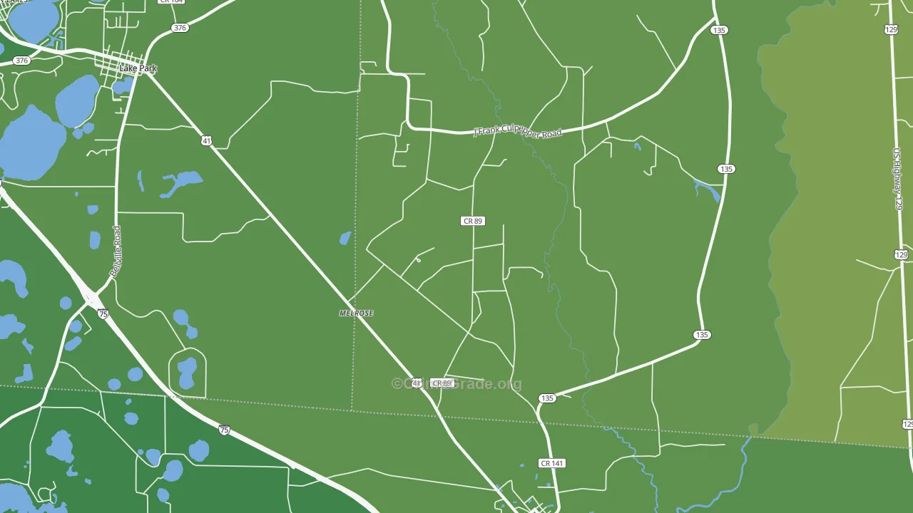 Melrose, GA Map of Vehicle Theft Rates