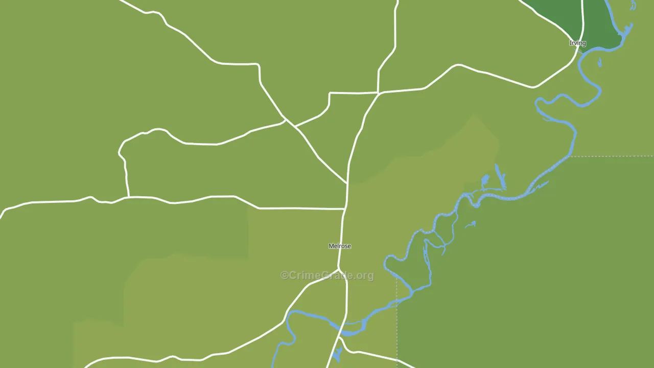 Melrose, WI Map of Vehicle Theft Rates