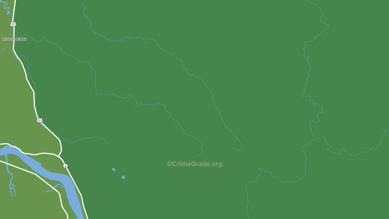 Menlo, WA Map of Vehicle Theft Rates