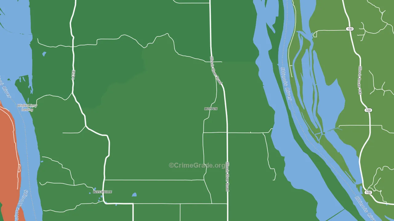 Meppen, IL Map of Vehicle Theft Rates