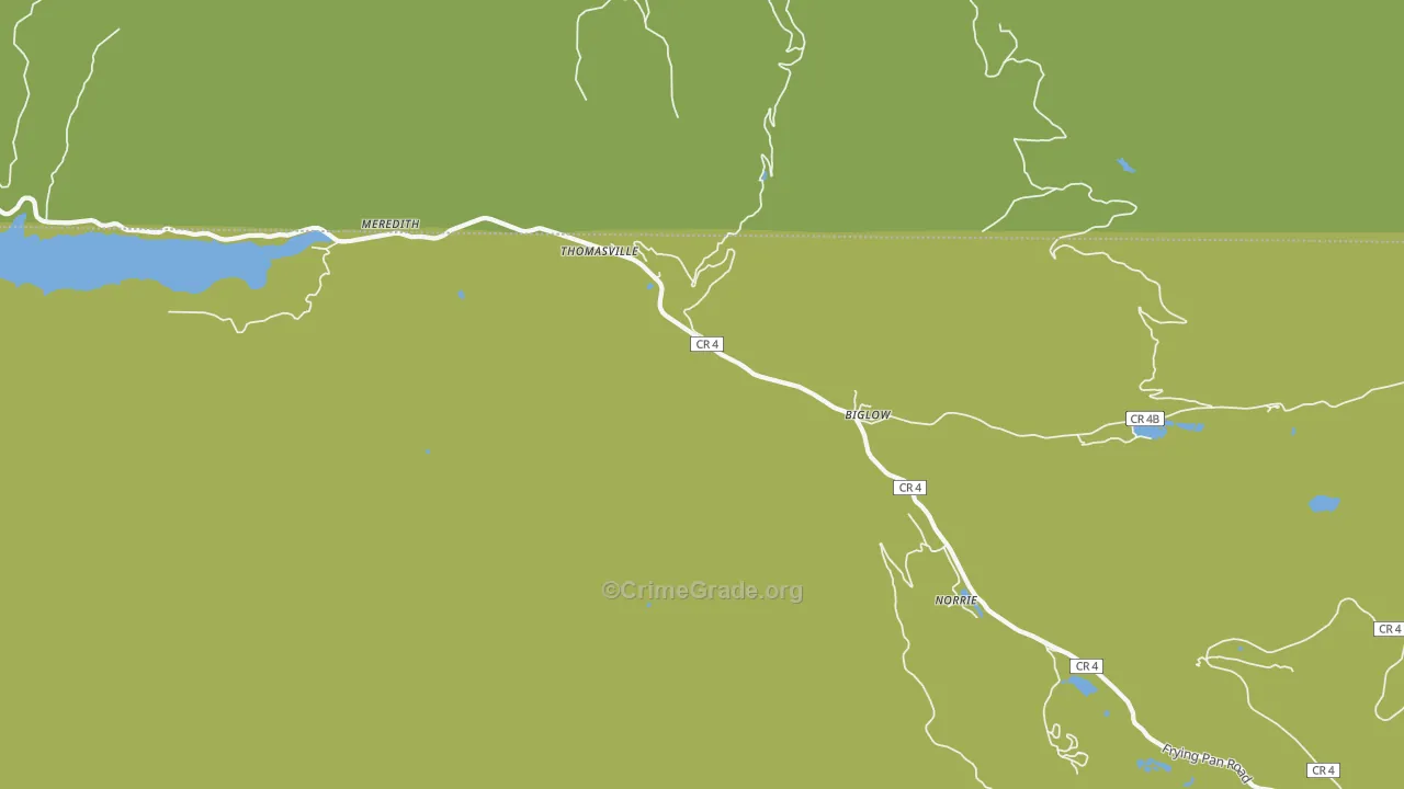Meredith, CO Map of Vehicle Theft Rates